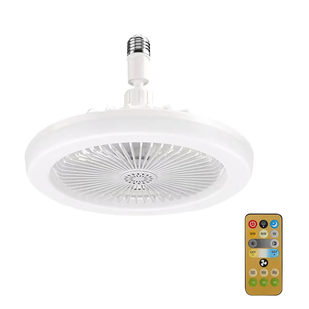 Miflame-ventilador de techo giratorio 3 en 1, lámpara de iluminación con Control remoto, convertidor E27, Base de iluminación, dormitorio y sala de estar