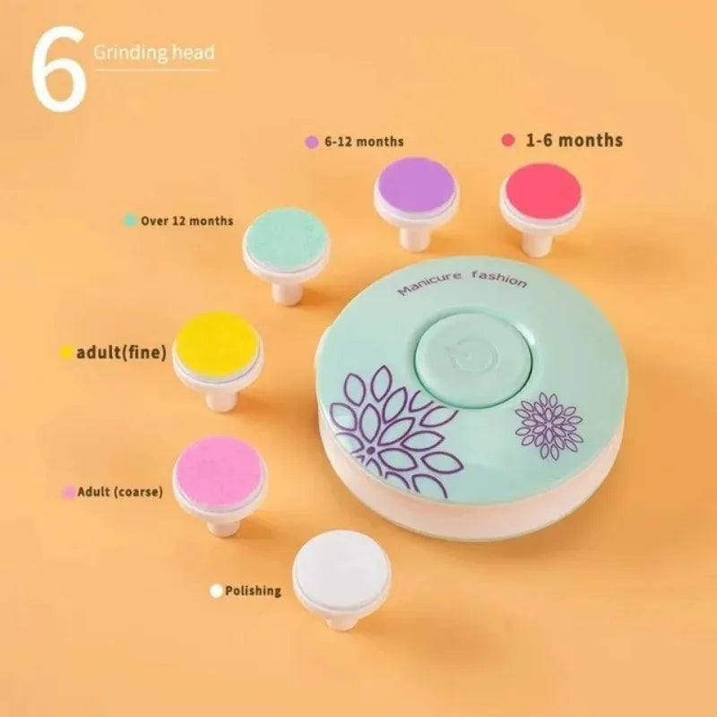 Cortauñas Eléctrico para Bebés, Herramientas para Pulir Uñas Infantiles, Tijeras de Manicura para Bebés, Kits de Higiene para Bebés, Cortauñas para Recién Nacidos