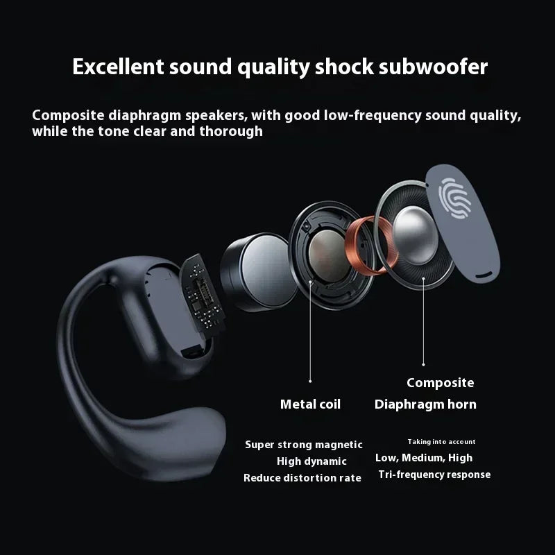 Auriculares Lenovo de conducción ósea, auriculares inalámbricos deportivos con Bluetooth 5,3, HiFi 9D, estéreo, resistentes al agua, TWS, Control táctil, cancelación de ruido