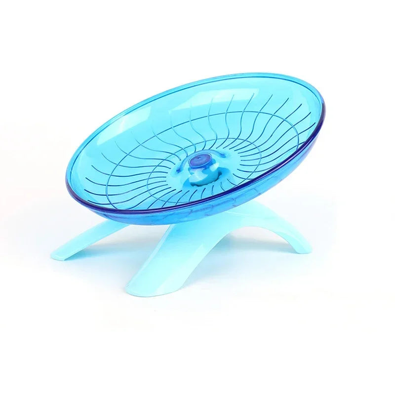 Rueda para correr para hámster, platillo volador silencioso, rueda de eje de acero, juguetes de disco para correr, jaula, accesorios para hámster de animales pequeños
