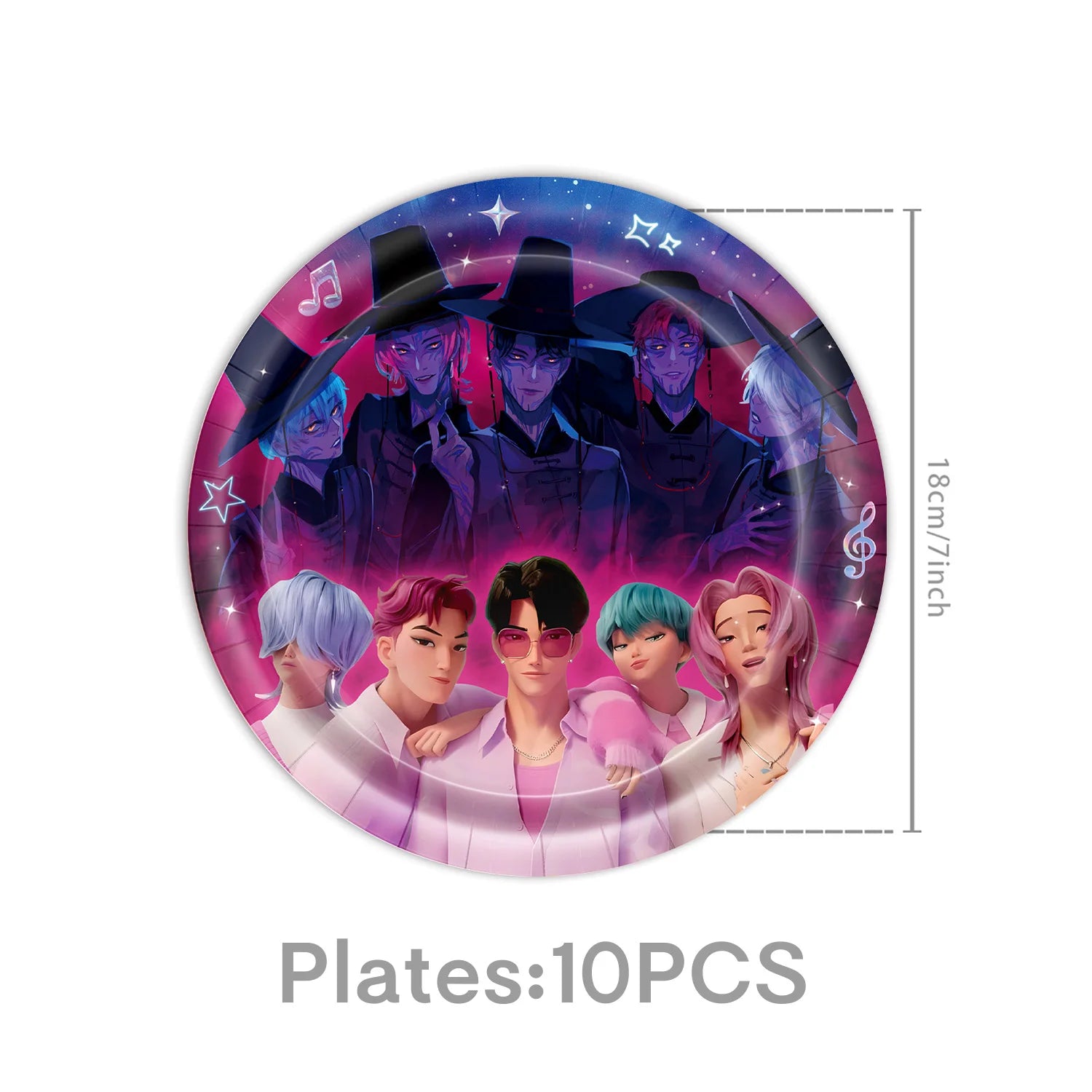 Kpop Demon Hunters niñas Huntrix Saja niños decoración de fiesta de cumpleaños para accesorios joyería Rumi Zoey Jinu Mira Fans HUNTERS regalos