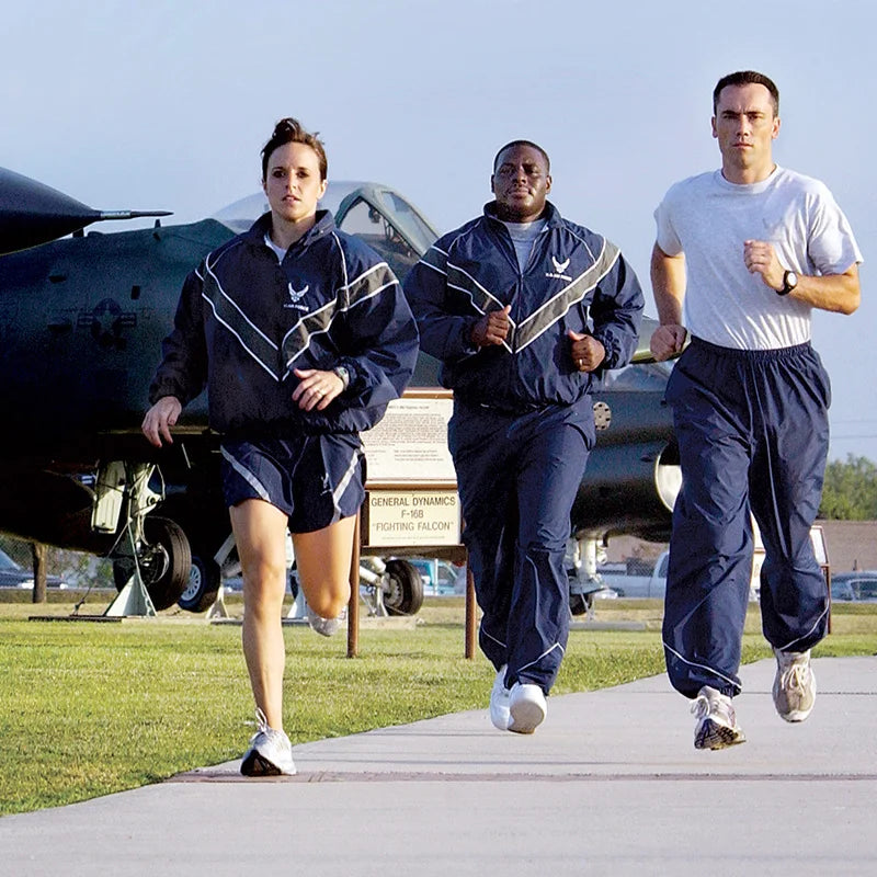 USAF-Chaqueta de Fitness para correr, uniforme de entrenamiento, impermeable, cortavientos, US Air Force, IPTU, PT
