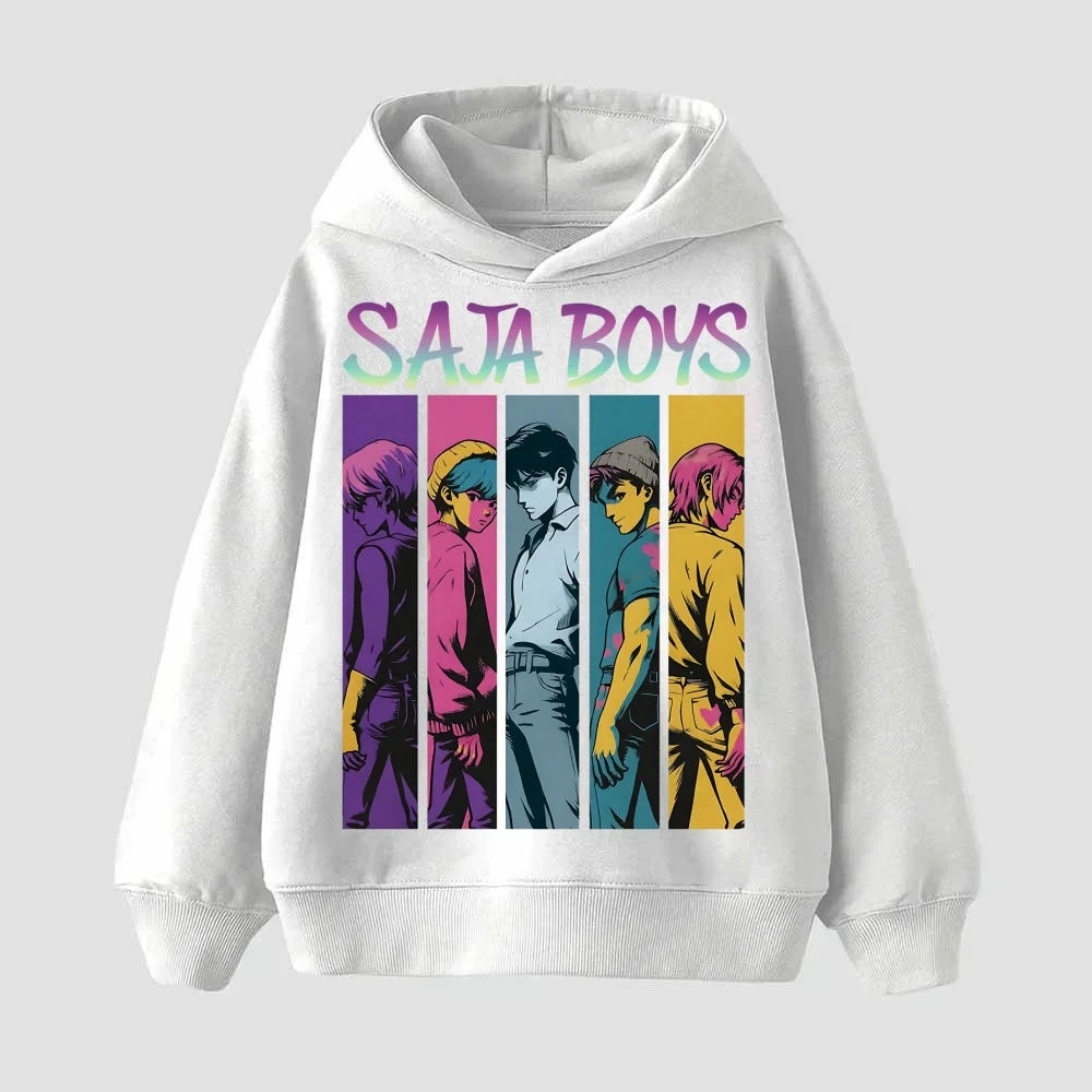 Sudadera con capucha de dibujos animados, serie KPOP Demon Hunters 2026: Sudadera con capucha fresca para niños y niñas, top informal a la moda