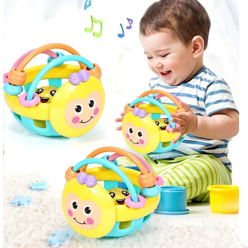 Juguetes de dentición suaves para bebé, sonajero mordedor sensorial educativo para recién nacido, Bola de agarre manual táctil, juguete para desarrollar la pelota infantil