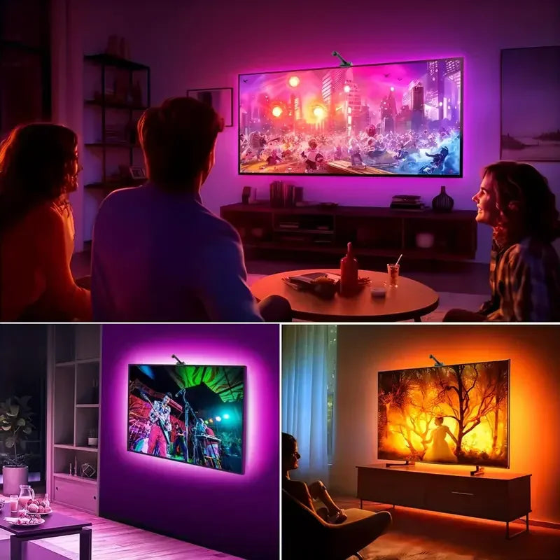Retroiluminación de TV/PC con captación de Color RGB-IC tira de luces LED para pantallas de 55-75 pulgadas sincronización inteligente decoración de sala de juegos luces de ambiente
