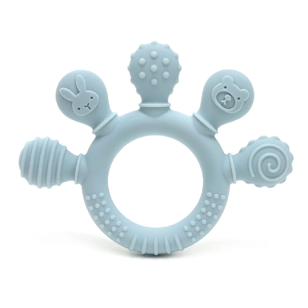 Erduo-mordedor de silicona para bebé, juguetes para la dentición y la ansiedad, 0 a 12 meses, cuentas para masticar, chupete sensorial para aliviar las encías