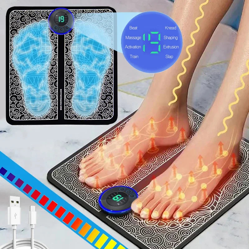 Almohadilla masajeadora de pies eléctrica, entrenador de relajación de masaje muscular para masaje, Fitness, deporte al aire libre, relajación familiar en casa