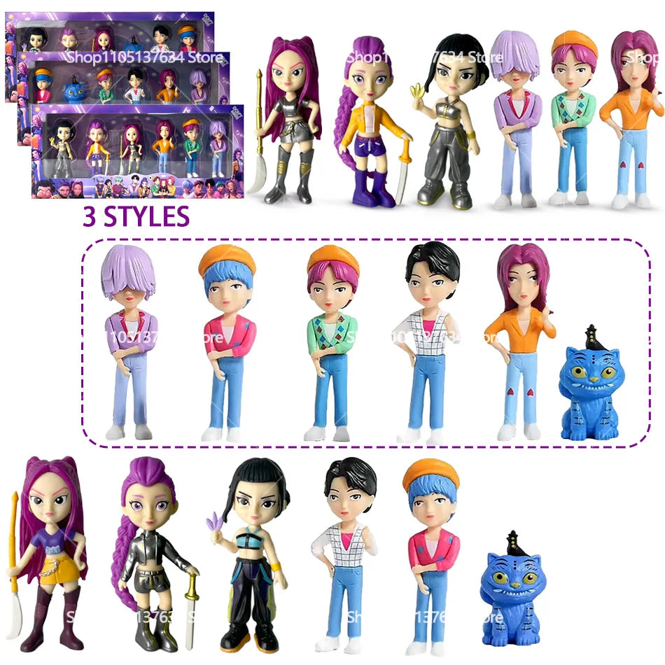 2026NEW Kpop Devil Hunter Rumi Zoe Mira anime colección de personajes de cloruro de polivinílico baratijas de escritorio regalo de Año Nuevo para niños
