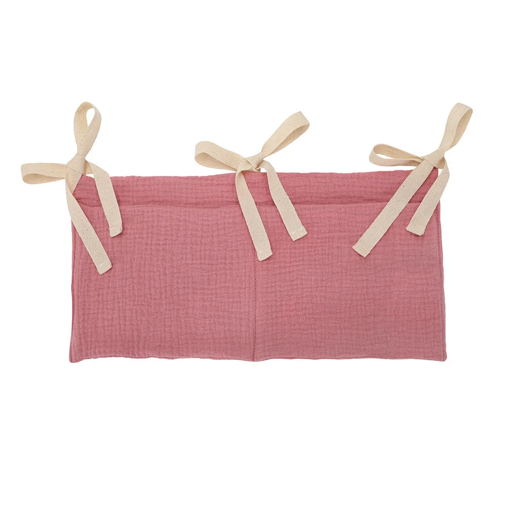 Organizador para cuna de bebé, bolsa de almacenamiento para cama Caddy, 2 bolsillos, colgante para cabecera de cama, organizador para pañales, juguetes y ropa