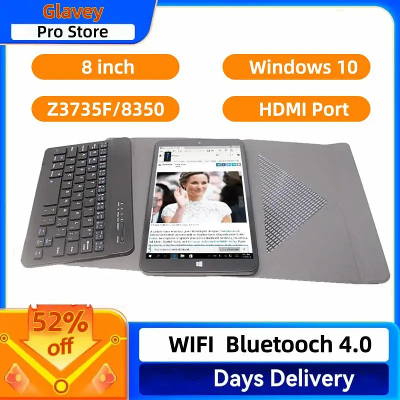 Tabletas PC con Windows 10 de 8 pulgadas, 1280*800 IPS, 64 bits, Z3735F/Z8350, cuatro núcleos, 8 GB de RAM, 128 GB de ROM, WIFI, cámara dual, puerto HDMI