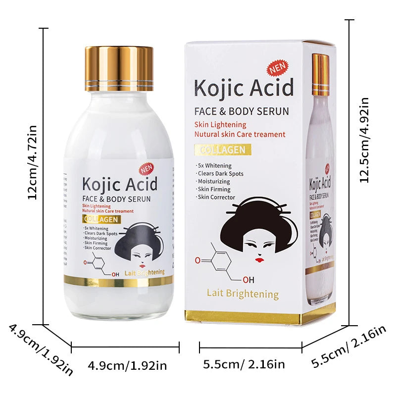 Esencia de 125 ml con Arbutina/Cúrcuma/Vitamina C para una Piel Radiante, Hidratante y Reafirmante, Esencia Líquida con AHA/Papaya/Glutatión/Ácido Kójico
