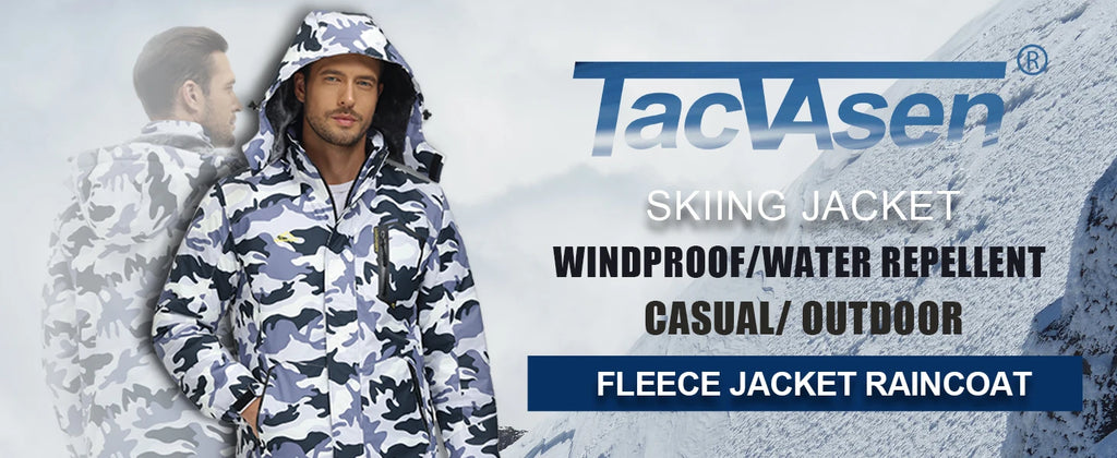 TACVASEN, chaquetas de montaña con forro polar, chaquetas de senderismo para hombre, abrigos con capucha extraíbles para exteriores, Parka de esquí y Snowboard, prendas de vestir de invierno