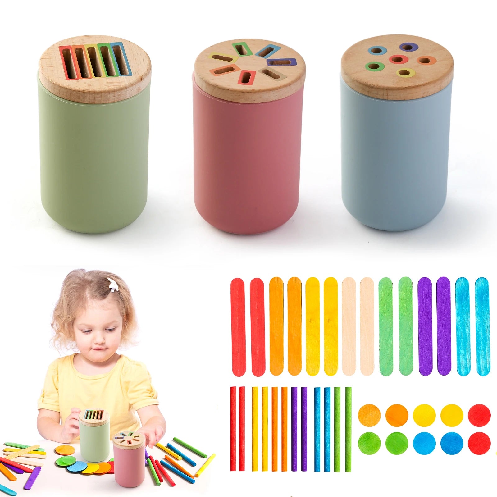 Juguetes de silicona Montessori, clasificación de colores, juguetes de Motor fino, juguetes sensoriales a juego con formas, rompecabezas educativos para edades tempranas, juguetes para niños pequeños