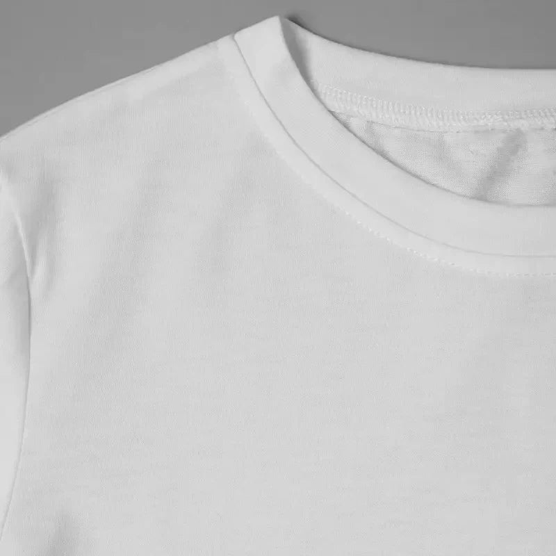 UU-Camiseta con estampado de dibujos animados, pantalón corto informal, camiseta blanca de manga corta, estilo de verano de gato bonito, juguetón y cómodo Y2K