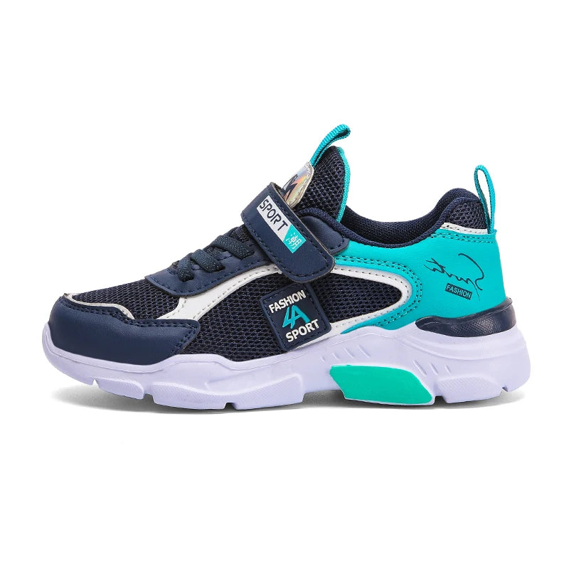 Zapatos deportivos para niños, zapatos deportivos informales transpirables de malla de moda, zapatos para correr ligeros, cómodos