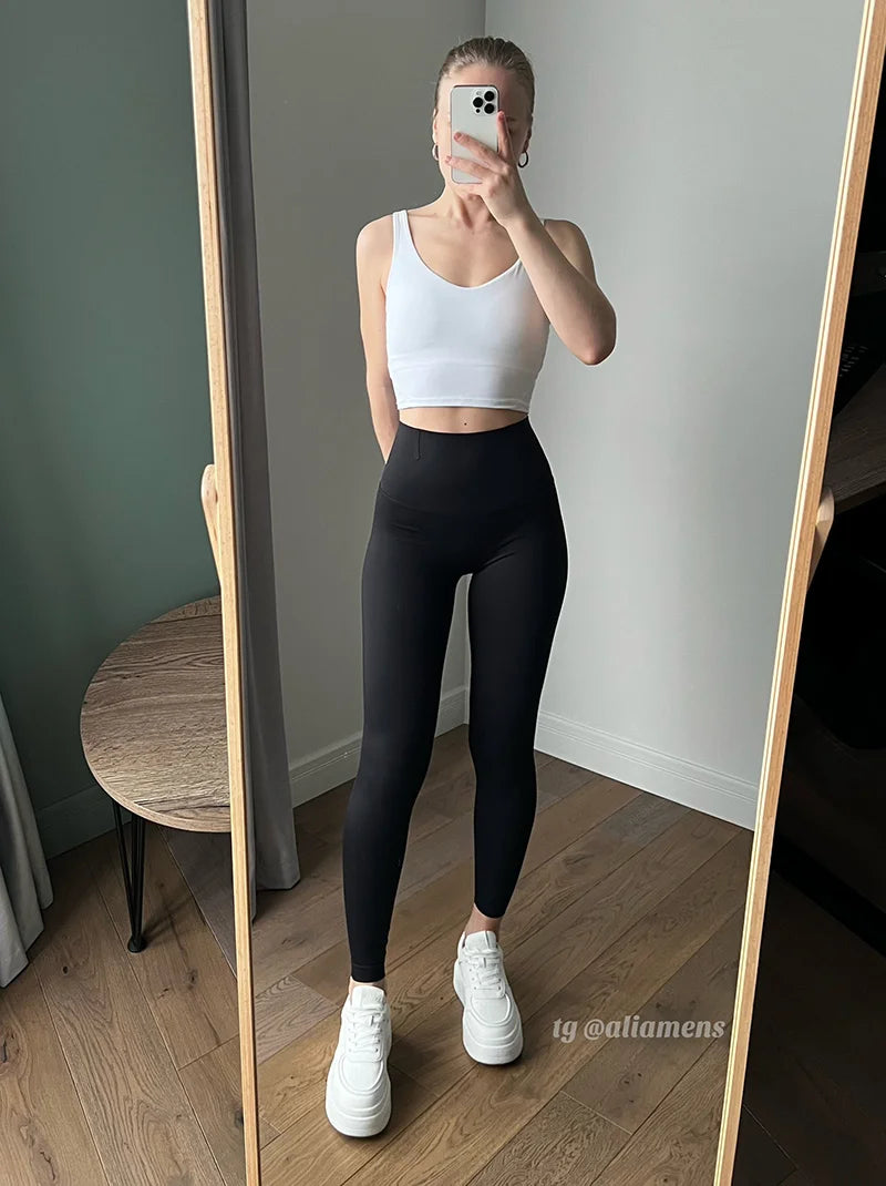 BIVIGAOS-mallas deportivas ajustadas de cintura alta sin costuras para mujer, Leggings de deporte para Fitness, temporada Primavera Verano