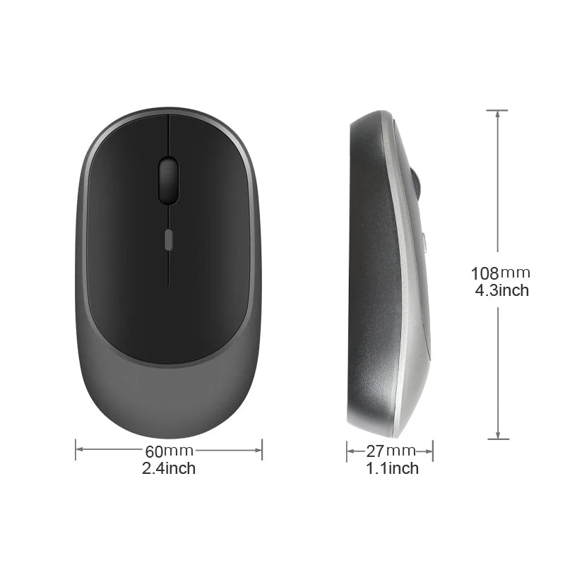 Ratón inalámbrico recargable para jugadores, modos duales, compatible con Bluetooth, 2,4G, para ordenador portátil, tableta, PC, Macbook