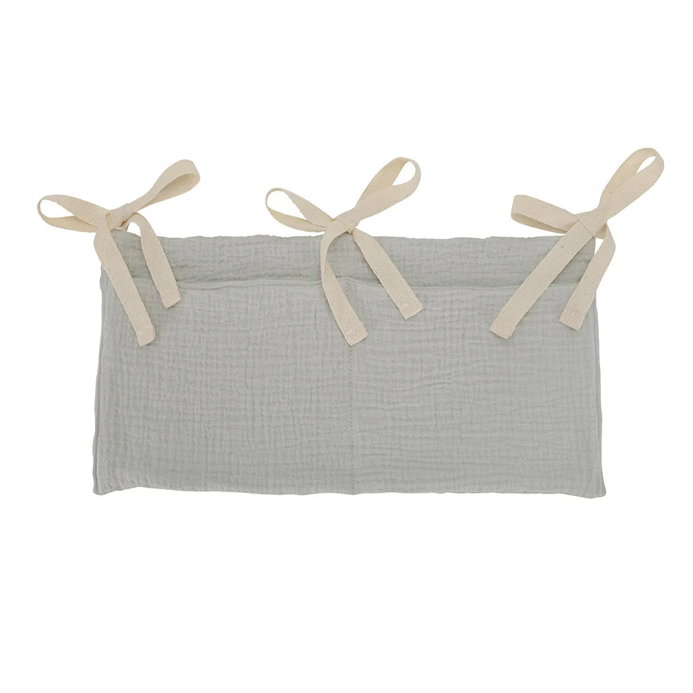 Organizador para cuna de bebé, bolsa de almacenamiento para cama Caddy, 2 bolsillos, colgante para cabecera de cama, organizador para pañales, juguetes y ropa