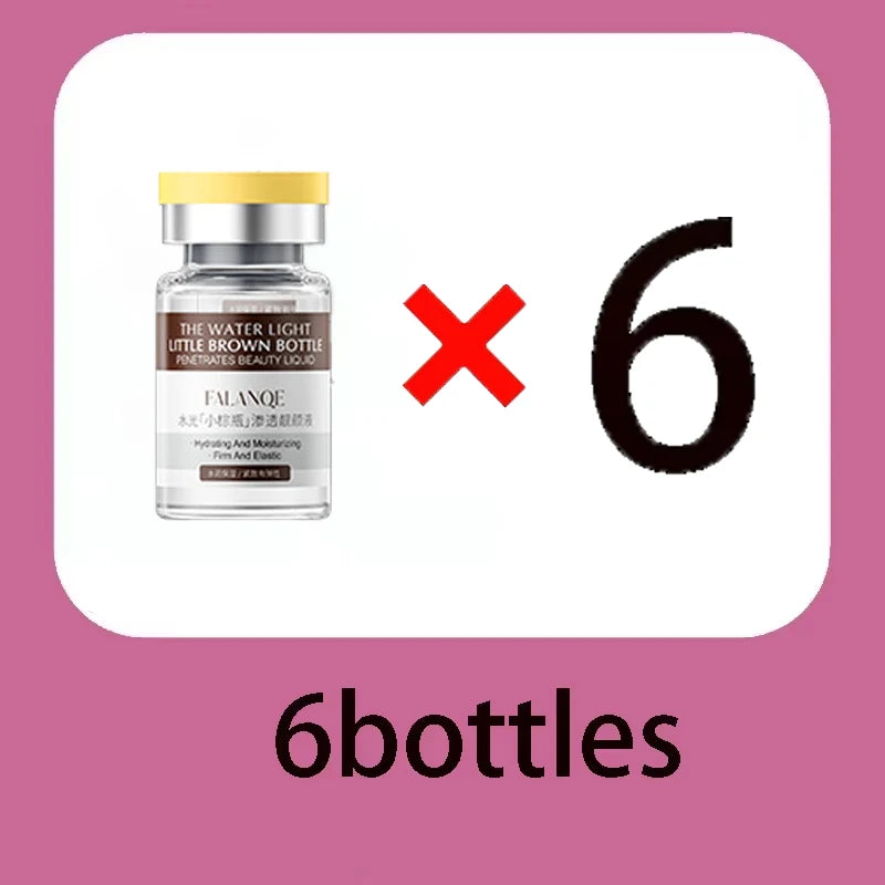 Botella marrón pequeña, belleza penetrante, esencia líquida para mejorar el agua, hidratante, hidratante, iluminador y reafirmante
