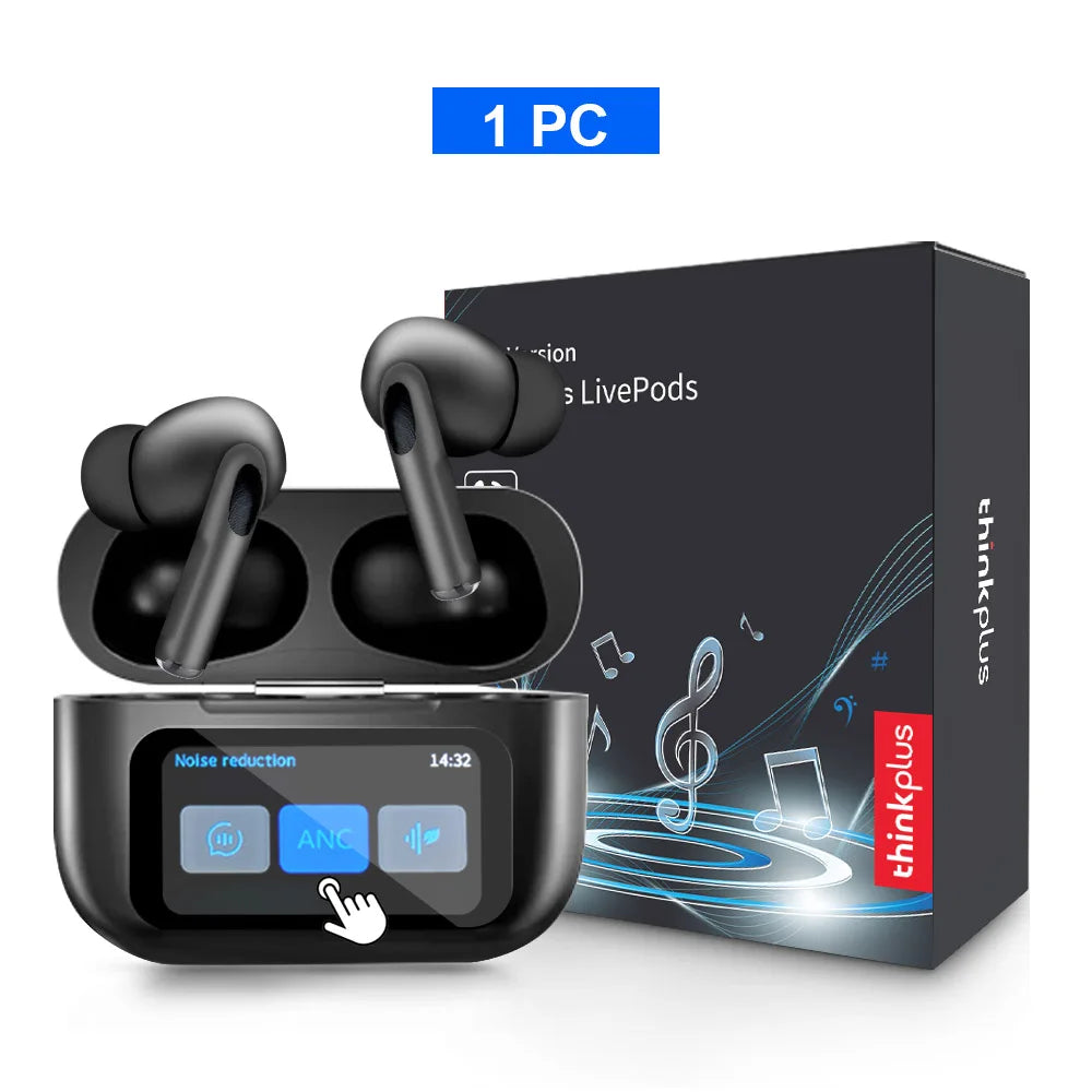 Original Thinkplus auriculares inalámbricos Bluetooth ANC auriculares con reducción de ruido HD micrófono llamada Gamer auriculares LED Control de pantalla táctil