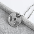 Colgante de mancuernas de levantamiento de pesas de acero inoxidable para hombre musculoso, collar de barra para culturismo, joyería deportiva para gimnasio para mujer