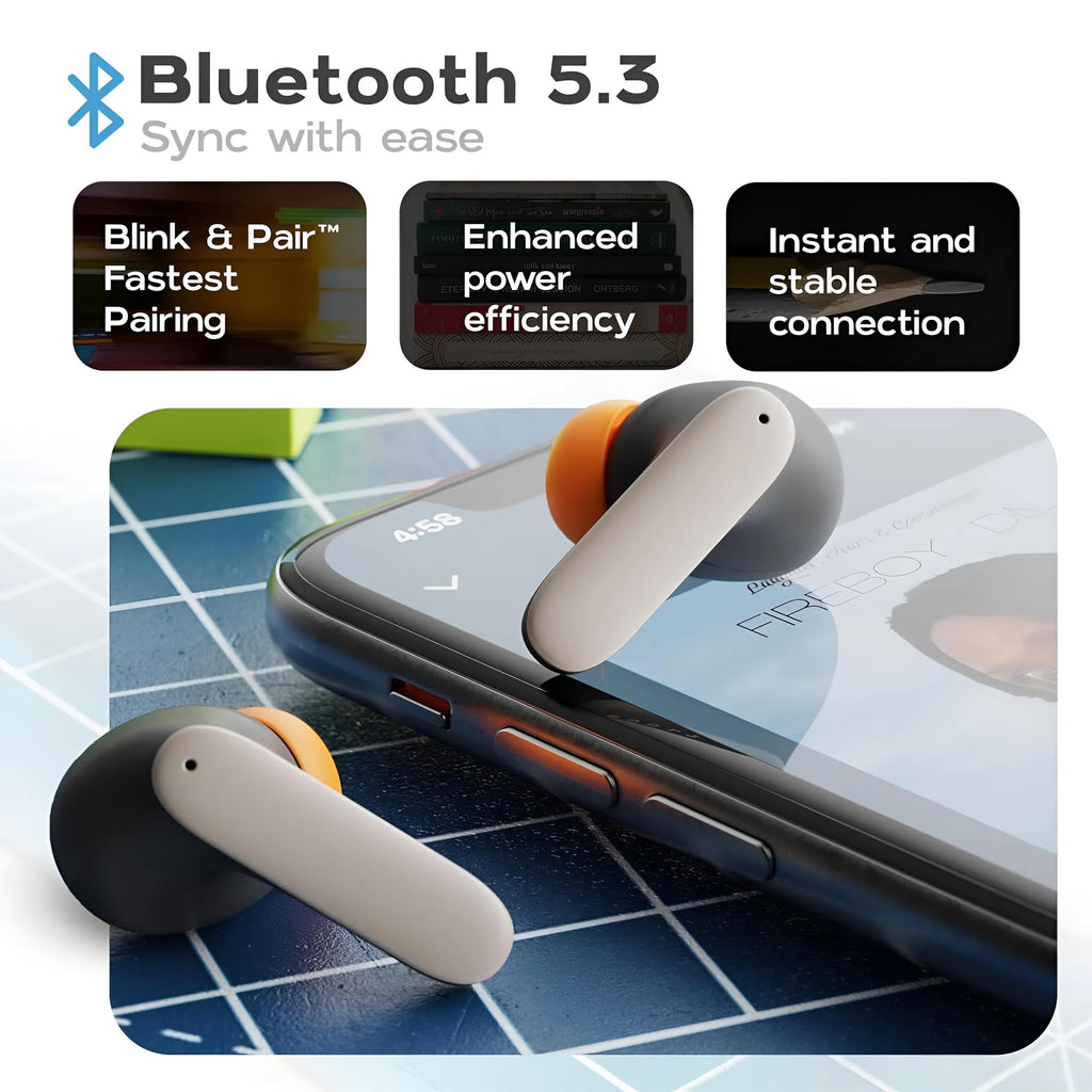 Auriculares inalámbricos TWS 5,4 Bluetooth latencia Ultra baja micrófono Dual ENC cancelación de ruido en el oído auriculares Bluetooth