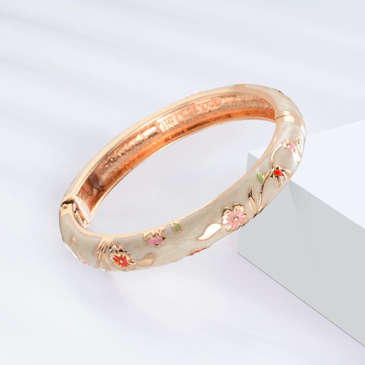 Pulsera esmaltada para mujer, brazaletes cloisonné en la mano, pulseras florales de mano para mujer, joyería africana, regalos para el día de la madre de la India de Dubai