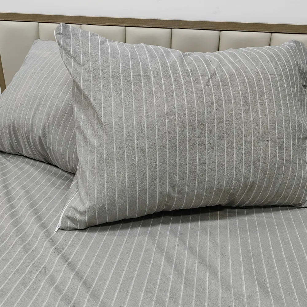 Funda de almohada impermeable, tela de felpa de algodón, Protector de almohada con cremallera, a prueba de insectos y hipoalergénico, 50x70cm, 1 ud.