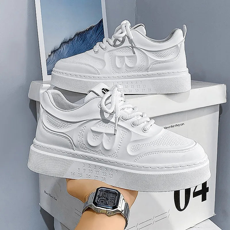 Tenis Para Hombre 2025, zapatos deportivos informales Para Hombre, tendencia Primavera Verano, zapatos planos bajos de cuero, calzado para caminar para Hombre, versátil Plus