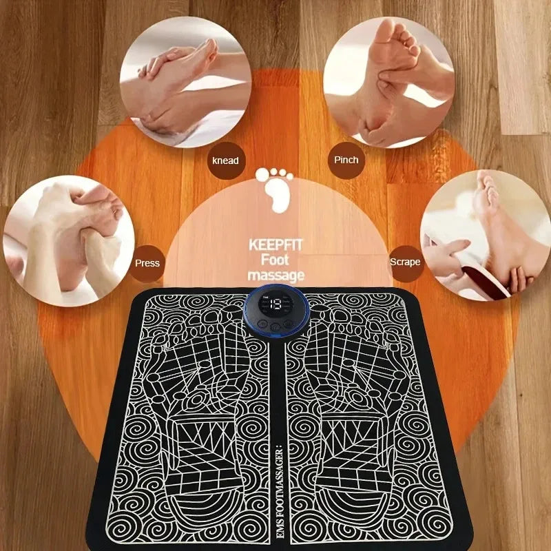 Almohadilla masajeadora de pies eléctrica, entrenador de relajación de masaje muscular para masaje, Fitness, deporte al aire libre, relajación familiar en casa