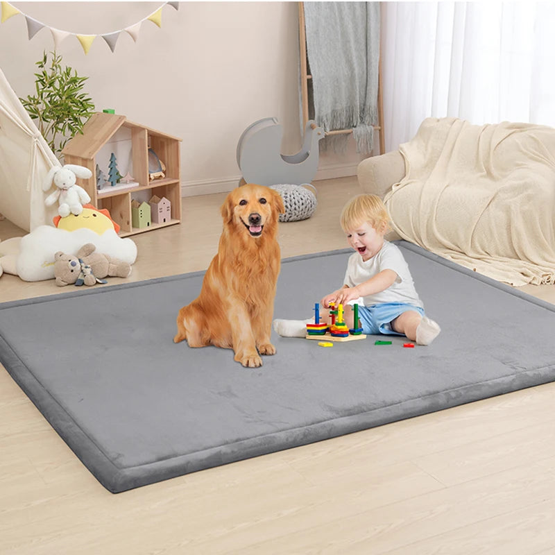 Huloosleep-alfombrillas de juego para gatear para bebé, 4 colores, antideslizantes, gruesas, de espuma suave, para actividades de bebé, gimnasio, alfombra para madre + niños
