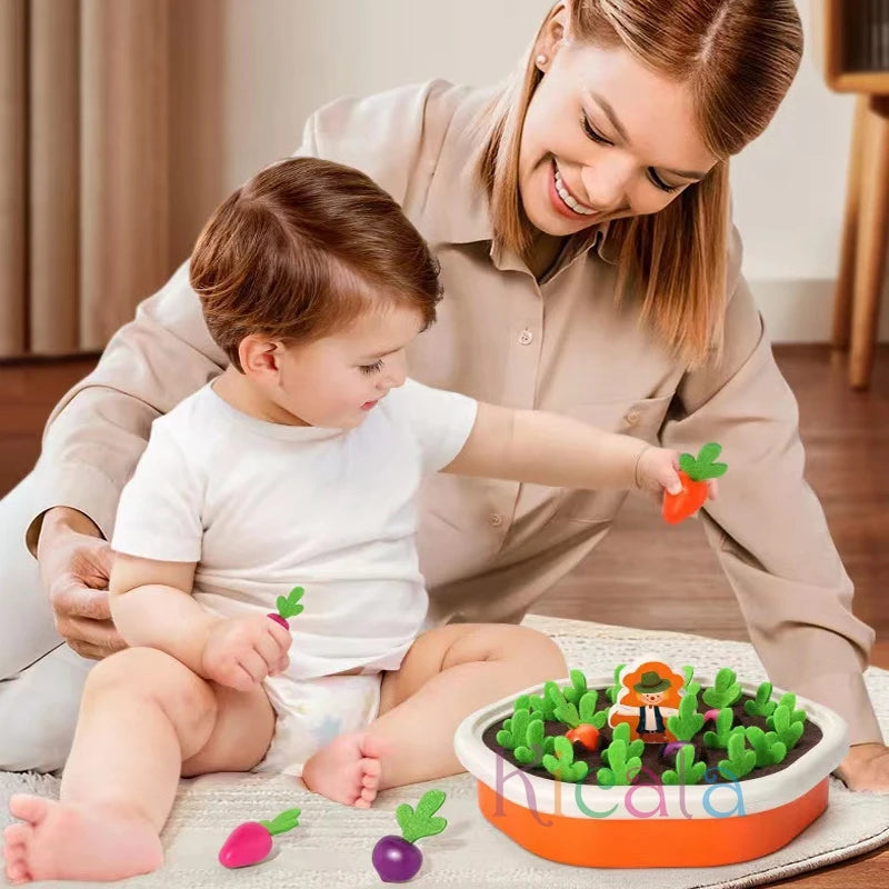 Juguetes Montessori para bebés, juguetes educativos para niños pequeños, juguete educativo con formas coloridas, juego de zanahorias, juguetes para contar y descubrir para niños, aprendizaje