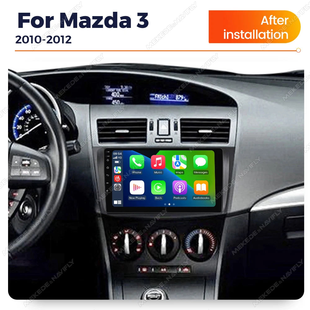 Autoradio For Mazda 3 II For Mazda3 BL 2010-2012 Android 14 Car Radio Multimedia Player Head Unit Wireless Carplay Android Auto