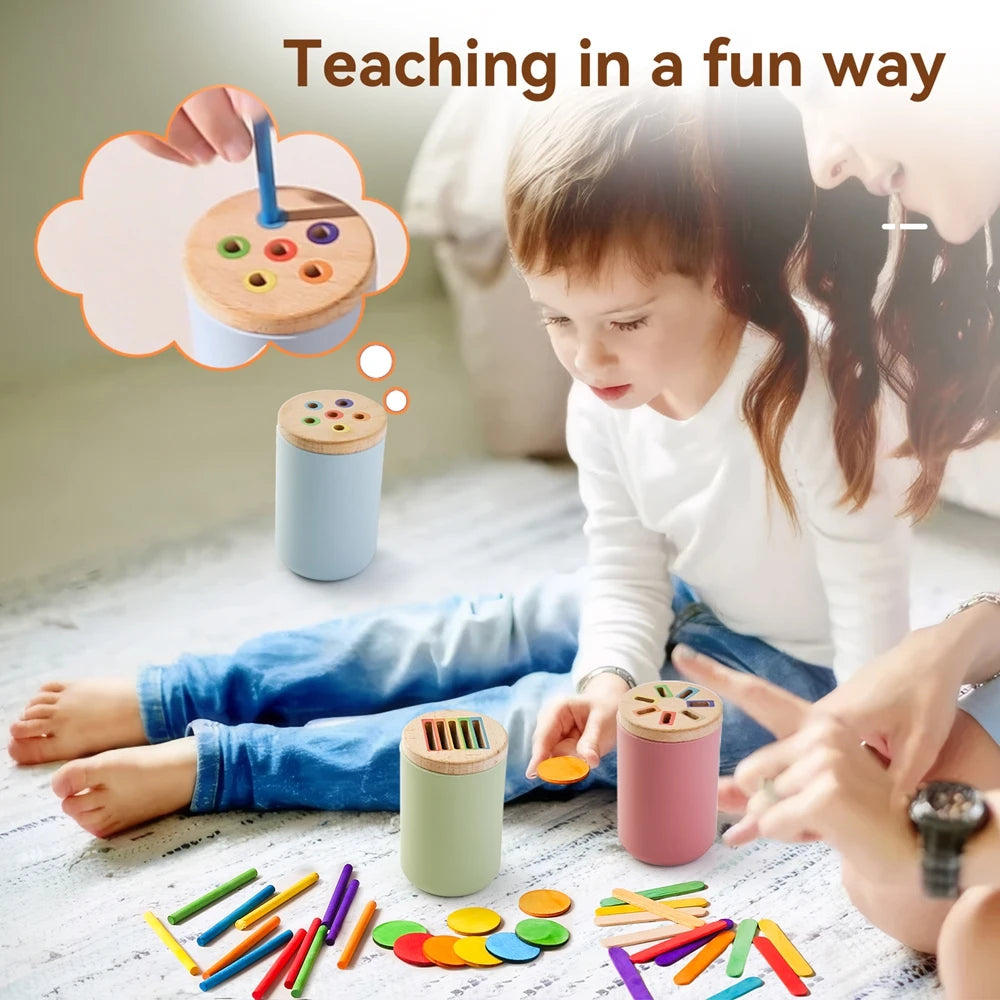 Juguetes de silicona Montessori, clasificación de colores, juguetes de Motor fino, juguetes sensoriales a juego con formas, rompecabezas educativos para edades tempranas, juguetes para niños pequeños