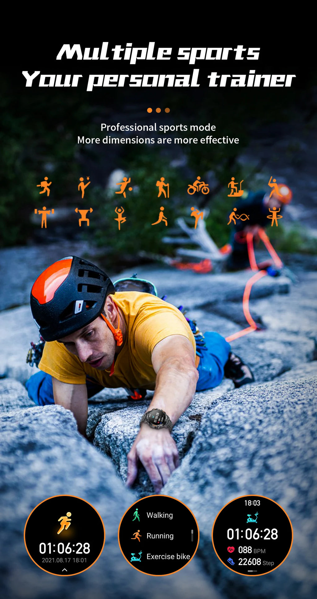 LIGE 2024 reloj inteligente para hombres 360*360 pantalla AMOLED HD relojes deportivos impermeables para Fitness linterna nueva reloj inteligente para hombres para Andrio IOS
