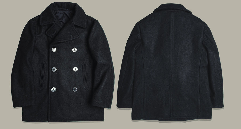 Peacoat Red Tornado 740 en negro, abrigo vintage de mezcla de lana de longitud media con doble botonadura para hombre, chaqueta cálida de invierno