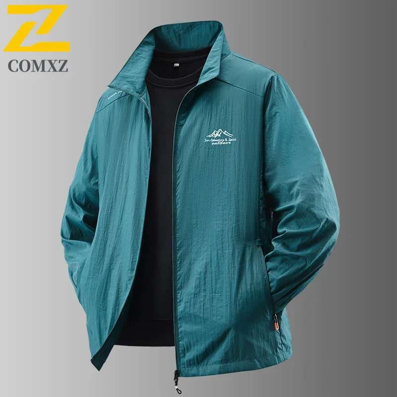 2025 Chaqueta de protección solar de verano para hombre, ultraligera, fina, agradable a la piel, transpirable, a prueba de rayos UV, abrigo protector solar de seda helada para pesca