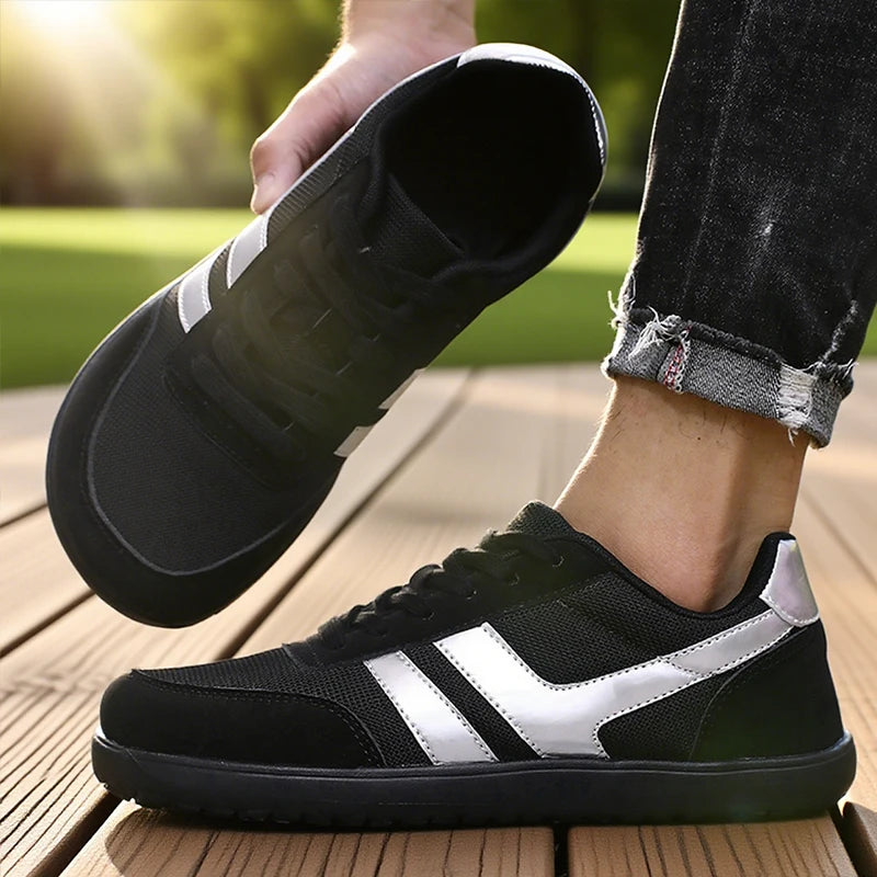 Tenis De Hombre con punta ancha, zapatos descalzos, minimalistas, transpirables, cómodos, para caminar al aire libre, deportivos, informales, azules, 2025