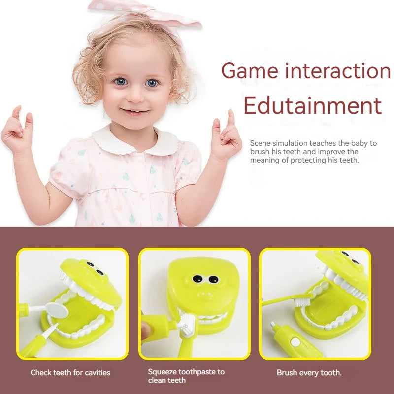 Juguetes Montessori para niños, interacción entre padres e hijos para niñas y niños, modelo de control de dientes, juego de rol para médicos, juguete de aprendizaje para bebés y niños