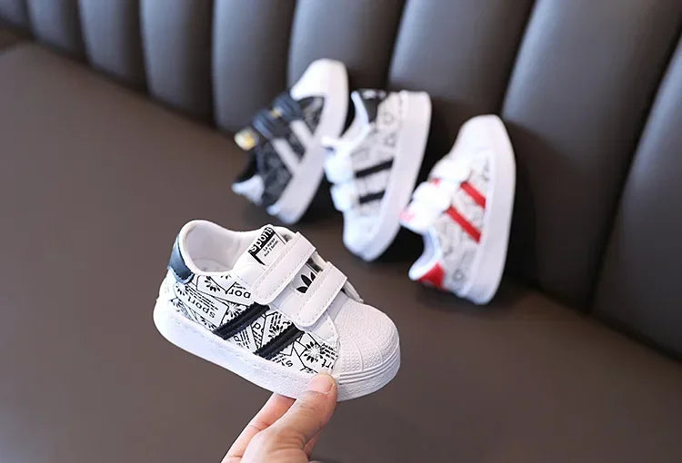 Zapatos infantiles para bebés, niñas y niños, zapatillas antideslizantes con parte inferior de goma suave, zapatos planos informales, talla 21-30