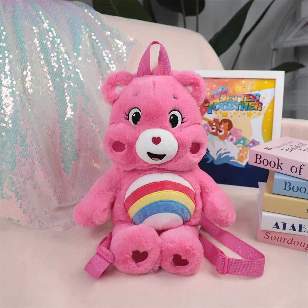Mochila de Peluche de los Cariñositos de 40 cm, Linda Mochila Escolar de Oso de Peluche de Dibujos Animados, Ideal como Regalo de Cumpleaños y Educación Temprana para Niños