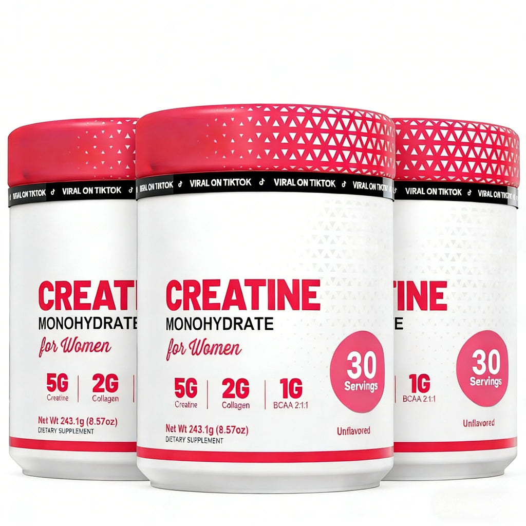Creatina para Mujeres, Suplemento Post-Entrenamiento - 5000mg de Creatina, 2000mg de Colágeno Bovino Hidrolizado para el Crecimiento Muscular Magro