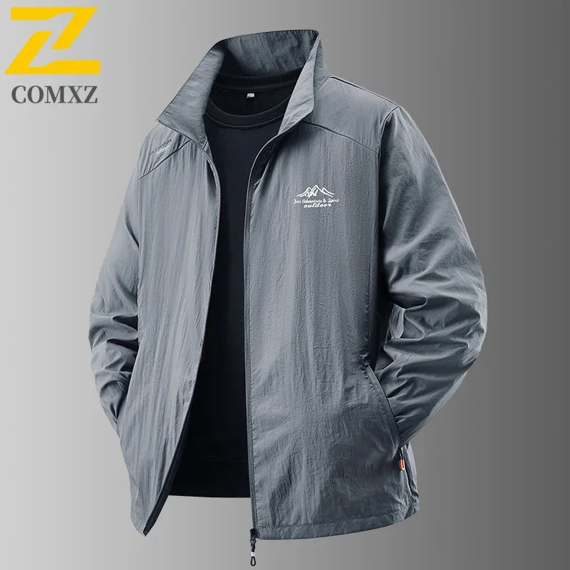 2025 Chaqueta de protección solar de verano para hombre, ultraligera, fina, agradable a la piel, transpirable, a prueba de rayos UV, abrigo protector solar de seda helada para pesca