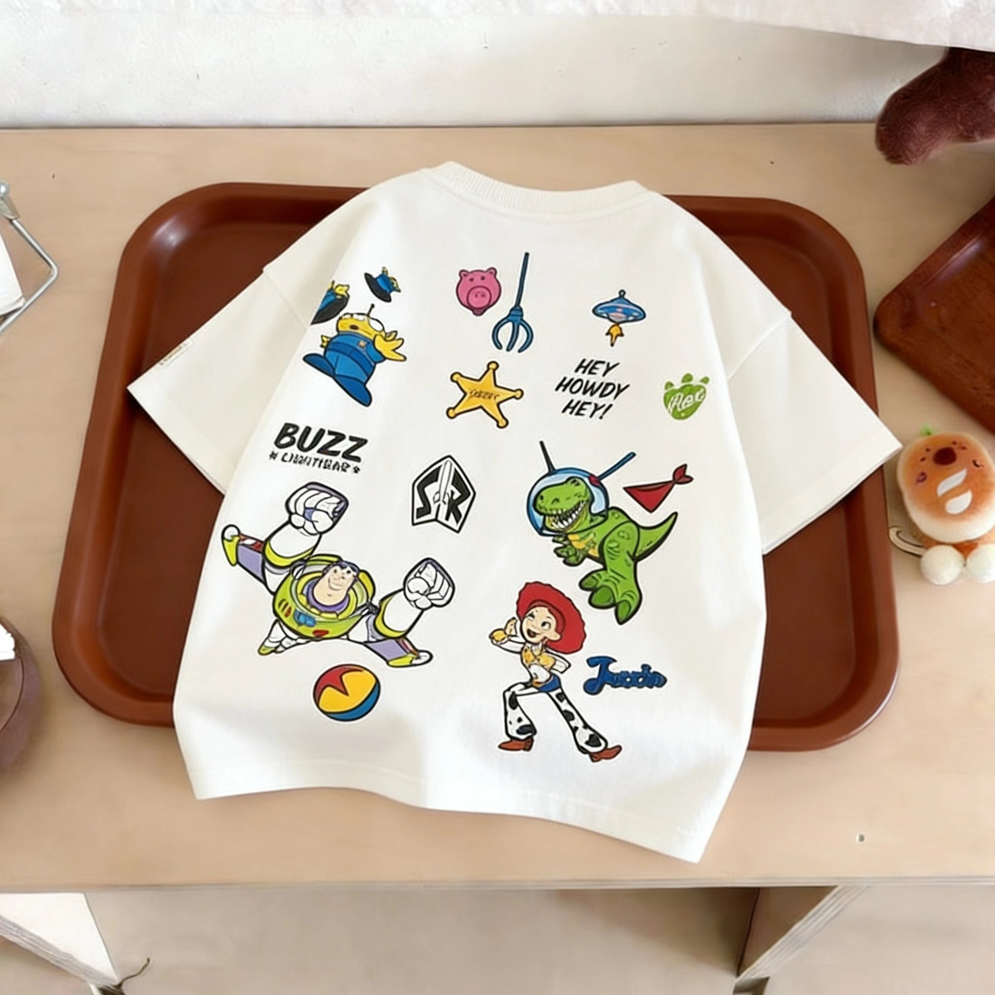 Ropa de verano con estampado de coches de dibujos animados para niños, camisetas de manga corta, ropa para niños, camiseta con cuello redondo, camisetas de disfraz para niños
