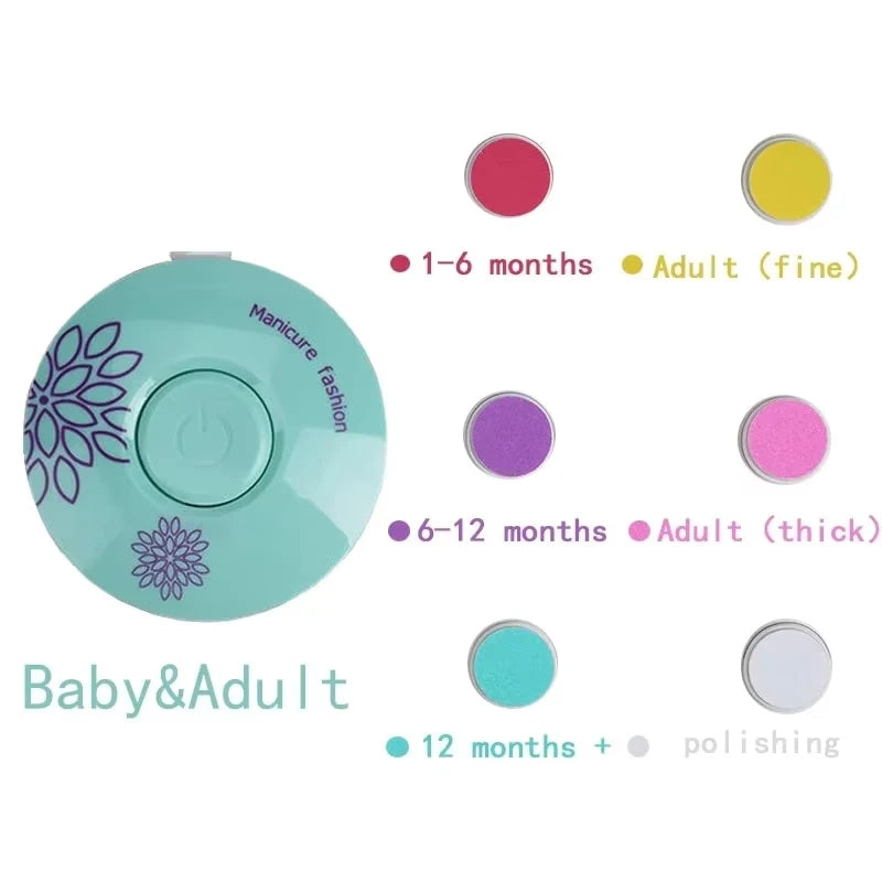 Cortauñas Eléctrico para Bebés, Herramientas para Pulir Uñas Infantiles, Tijeras de Manicura para Bebés, Kits de Higiene para Bebés, Cortauñas para Recién Nacidos