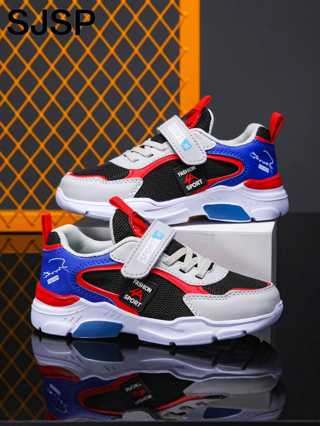 Zapatos deportivos para niños, zapatos deportivos informales transpirables de malla de moda, zapatos para correr ligeros, cómodos