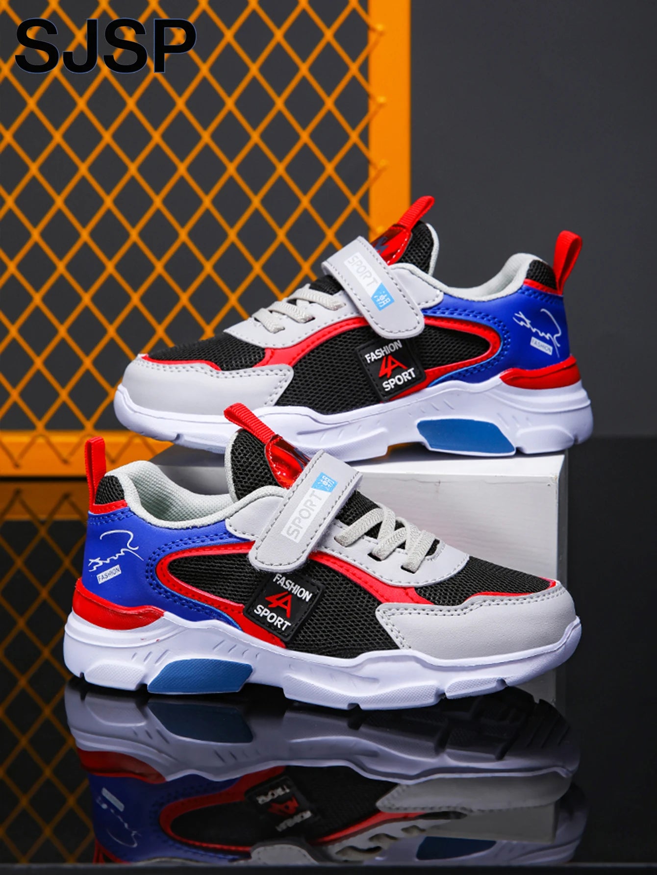 Zapatos deportivos para niños, zapatos deportivos informales transpirables de malla de moda, zapatos para correr ligeros, cómodos