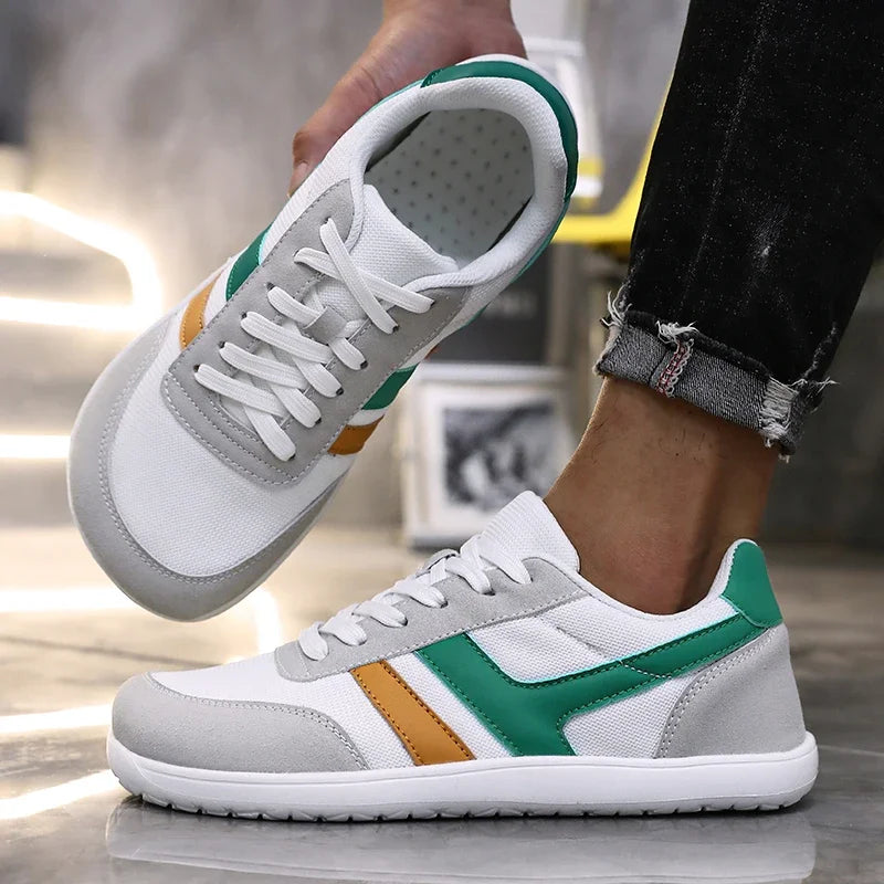 Tenis De Hombre con punta ancha, zapatos descalzos, minimalistas, transpirables, cómodos, para caminar al aire libre, deportivos, informales, azules, 2025