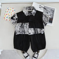 Verano niños estilo nacional ropa para niños camisa pantalones cortos 2 unids/set ropa de moda para niños chándal 1 2 3 4 5 años
