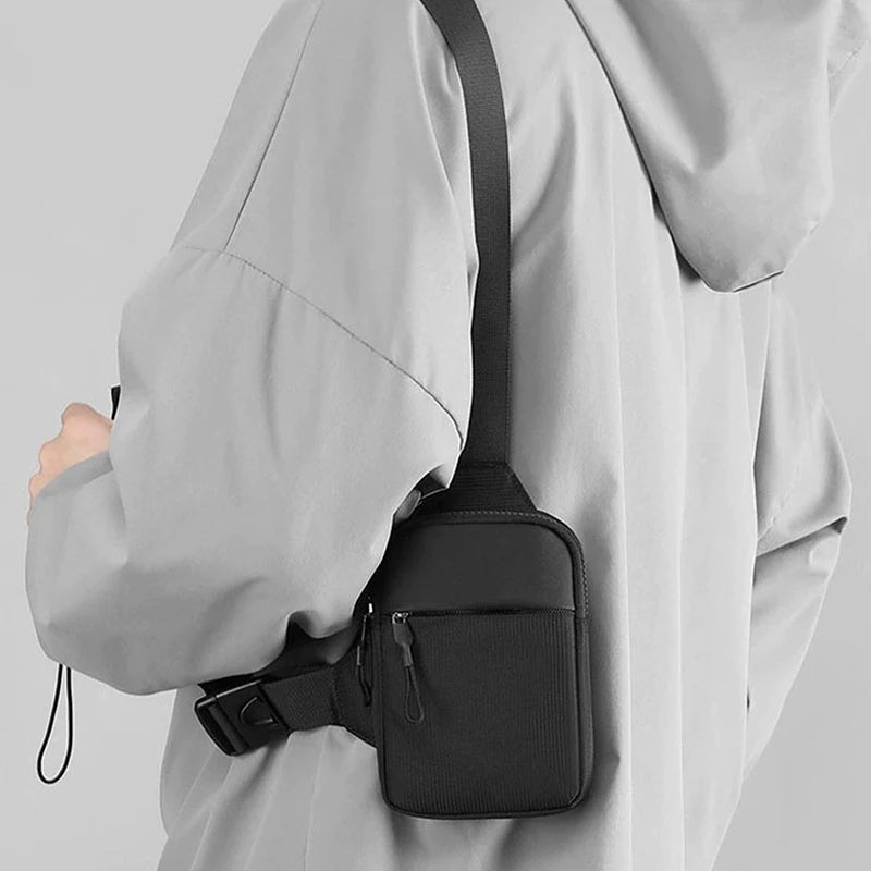 1Pieces Men's Chest Bag Fashion Small Canvas Shoulder Crossbody Bags Outdoor Mountaineering Bag Christmas Gifts
